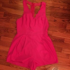 Lush scalloped pink Romper